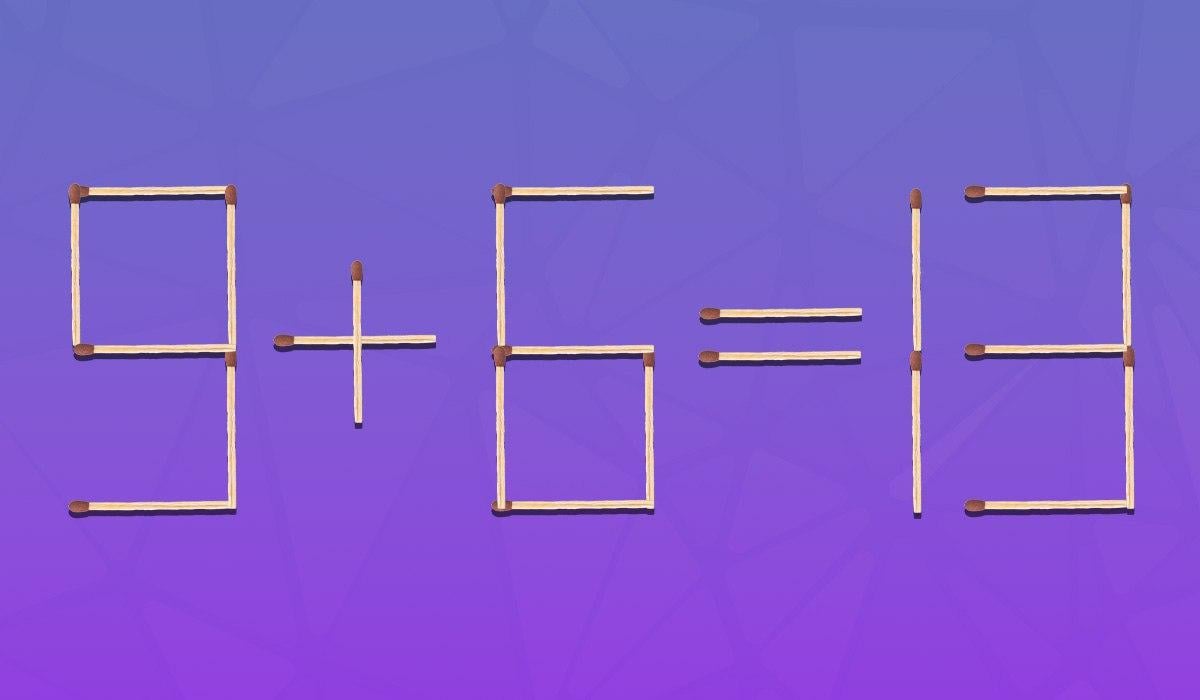 Предизвикателство за гениите: трябва да плъзнете 2 съвпадения, за да бъде равенството правилно.