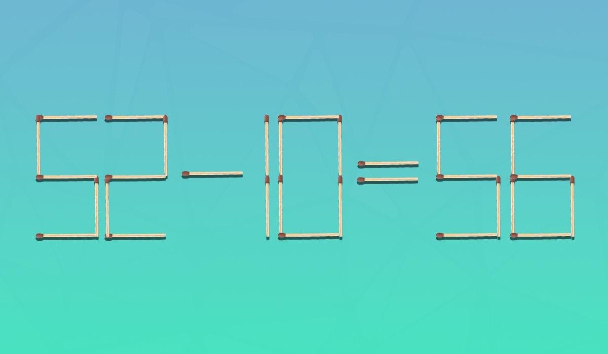 Много трудна загадка: трябва да преместите само 2 мачове, за да бъде равенството правилно