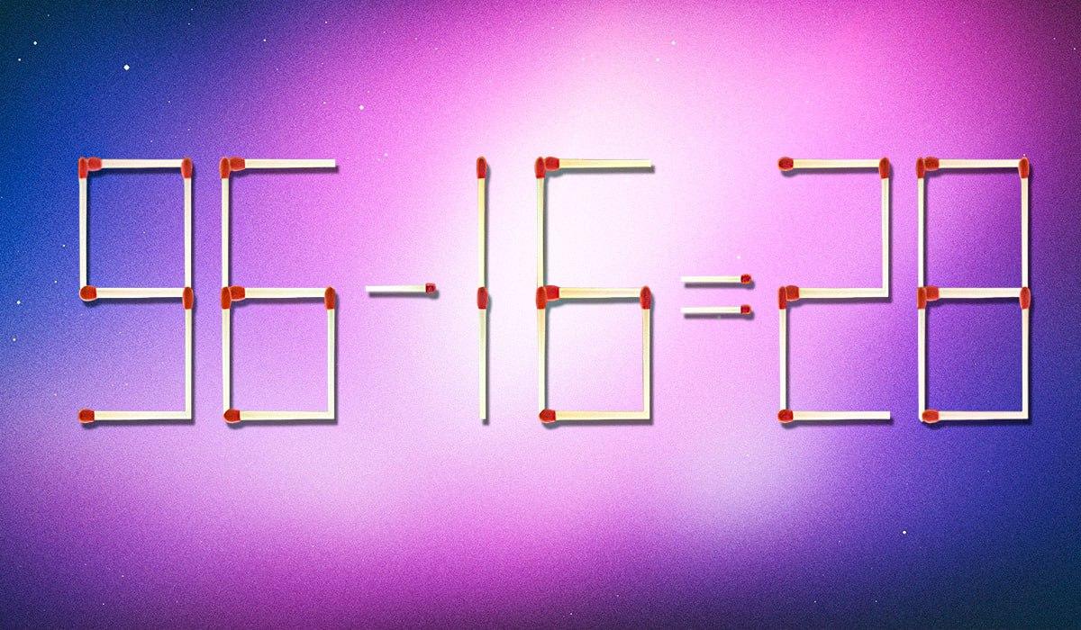 Трябва да зачеркнете 2 съвпадения, за да бъде равенството правилно: пъзел за гении